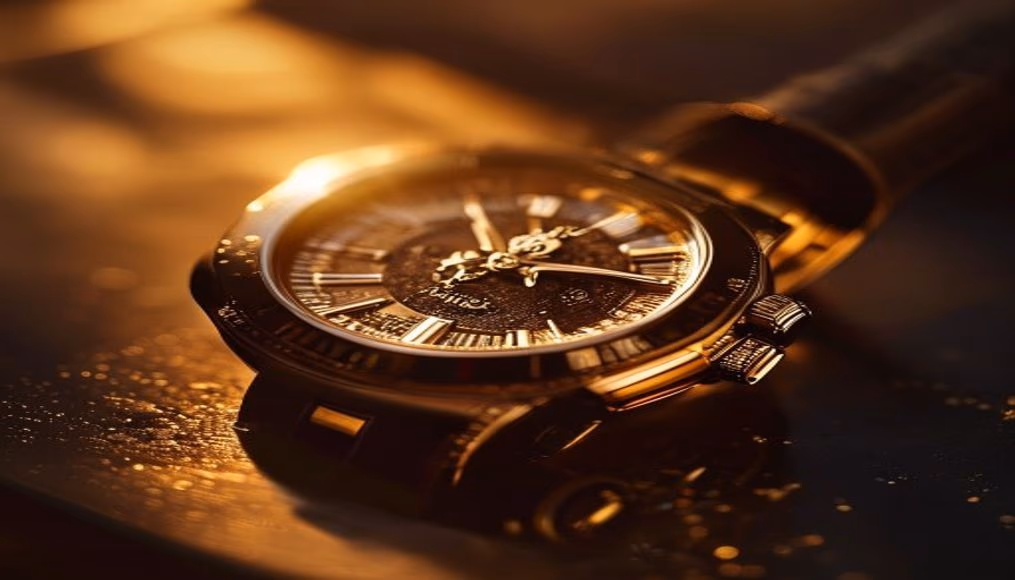 Cartier santos de cartier large em fotografia editorial de luxo