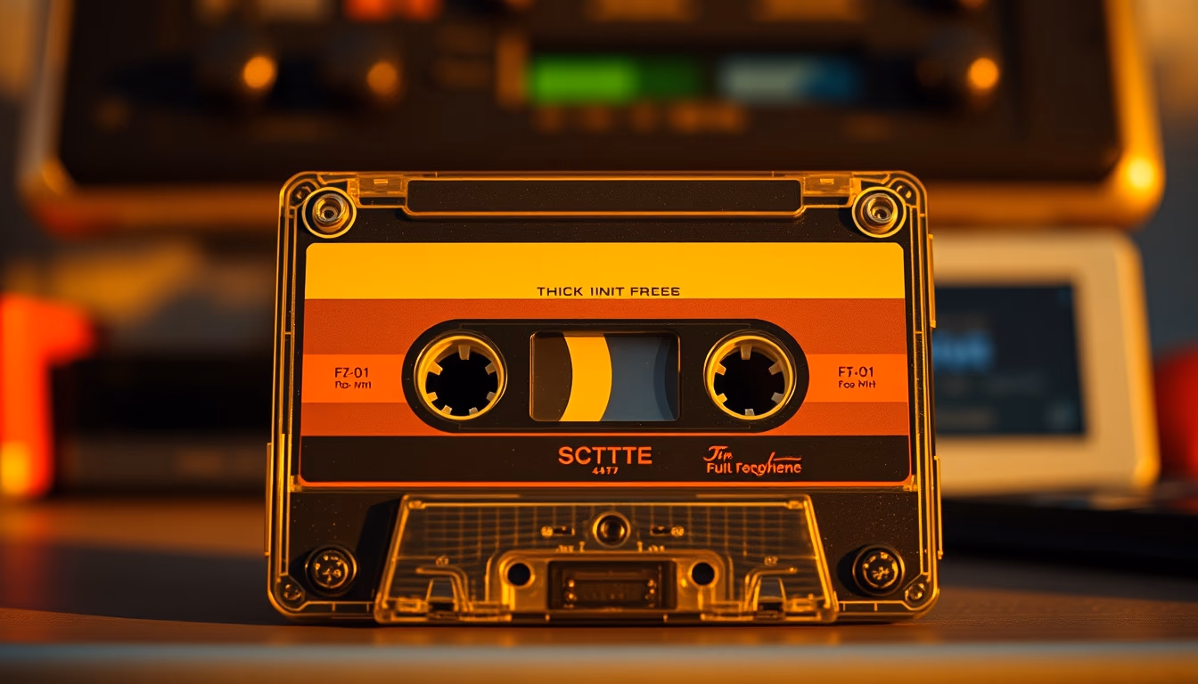 cassette walkman 1980s in editorial style