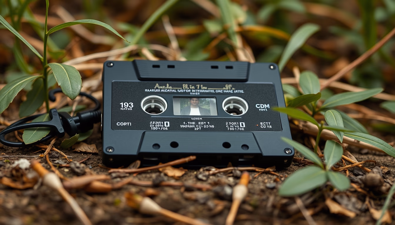 cassette walkman 1980s in editorial style