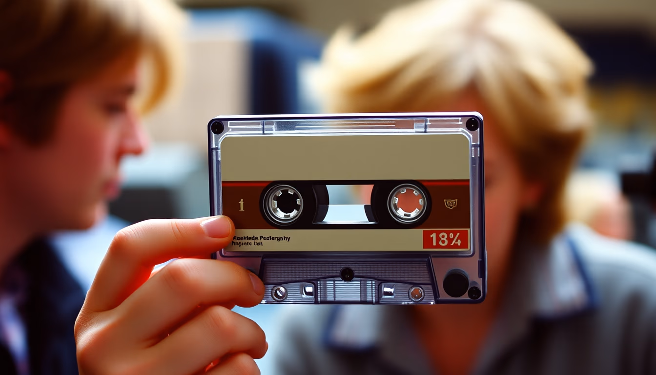 cassette walkman 1980s in editorial style