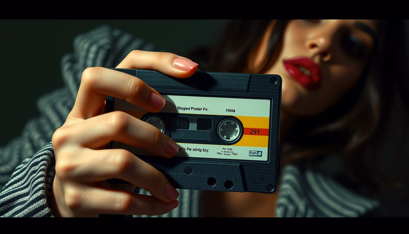 cassette walkman 1980s in editorial style