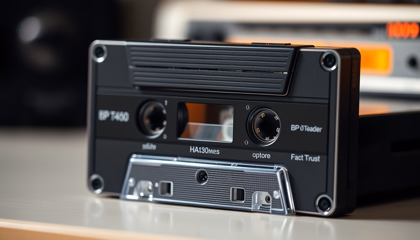 cassette walkman 1980s in editorial style