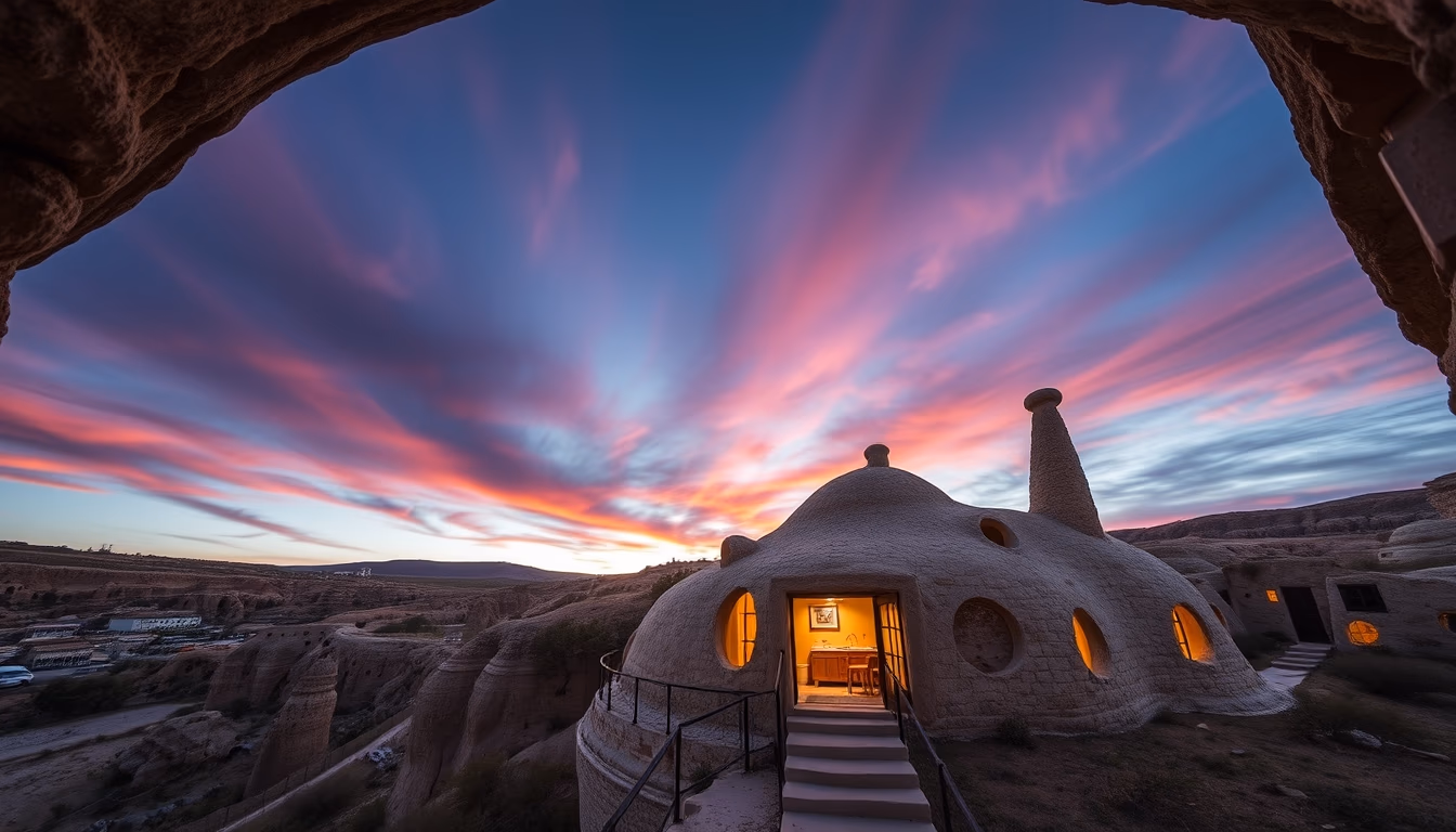 cave house cappadocia in editorial style