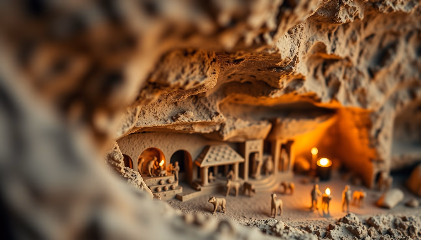 cave painting lascaux in editorial style