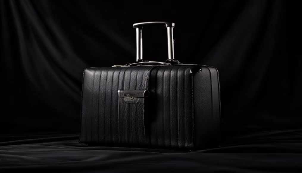 celine luggage micro canvas in luxury editorial photography