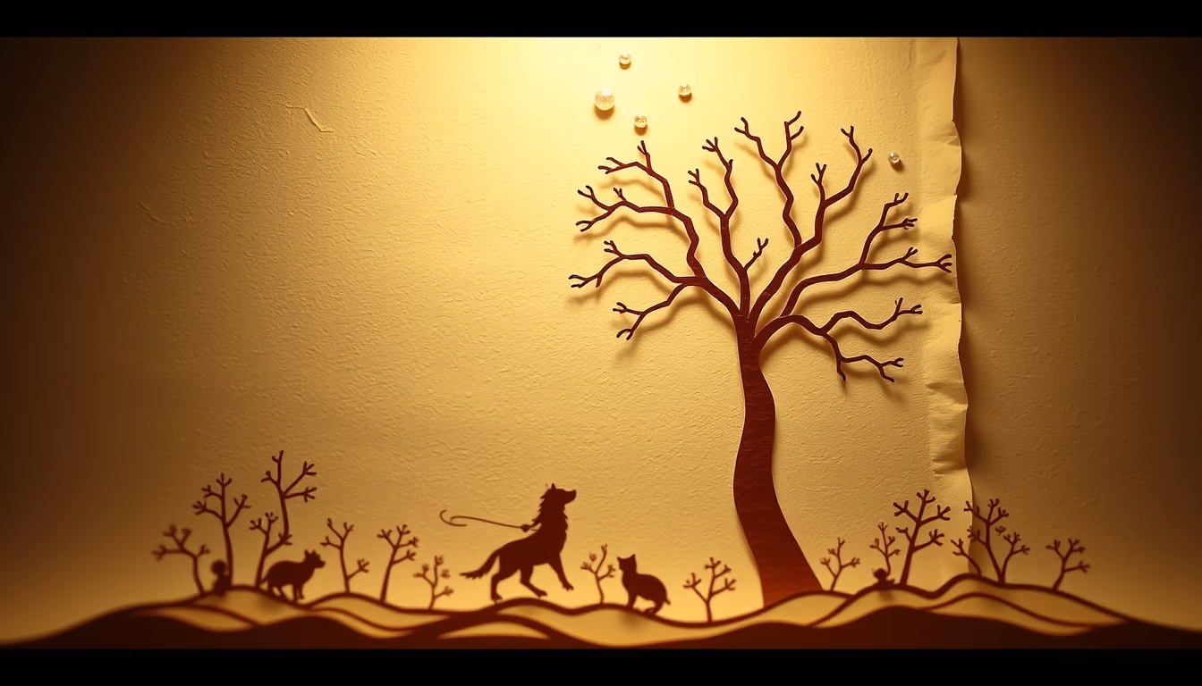 cell animation paper in editorial style