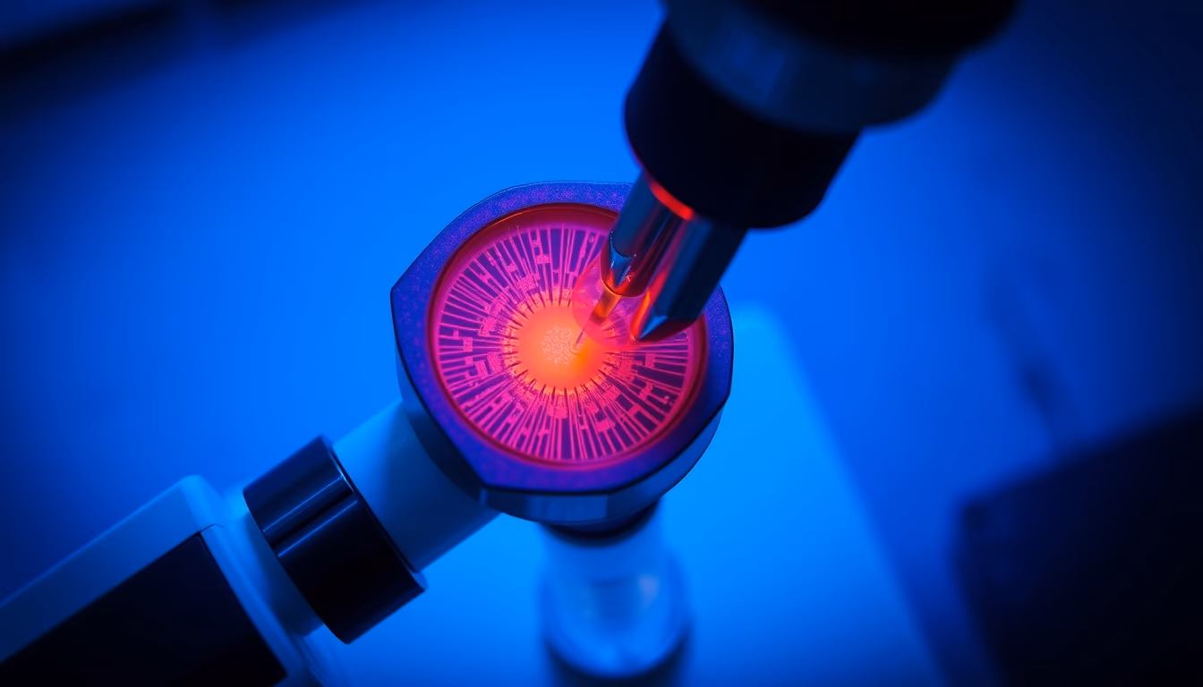 cell division microscope in editorial style
