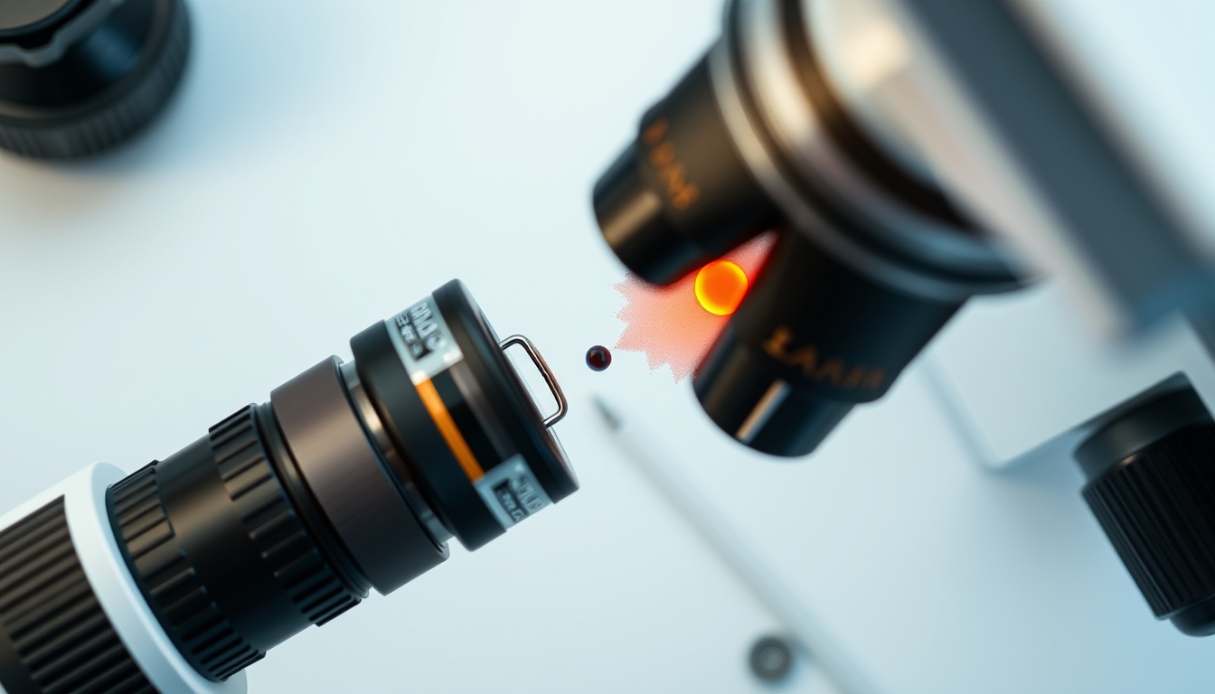 cell division microscope in editorial style