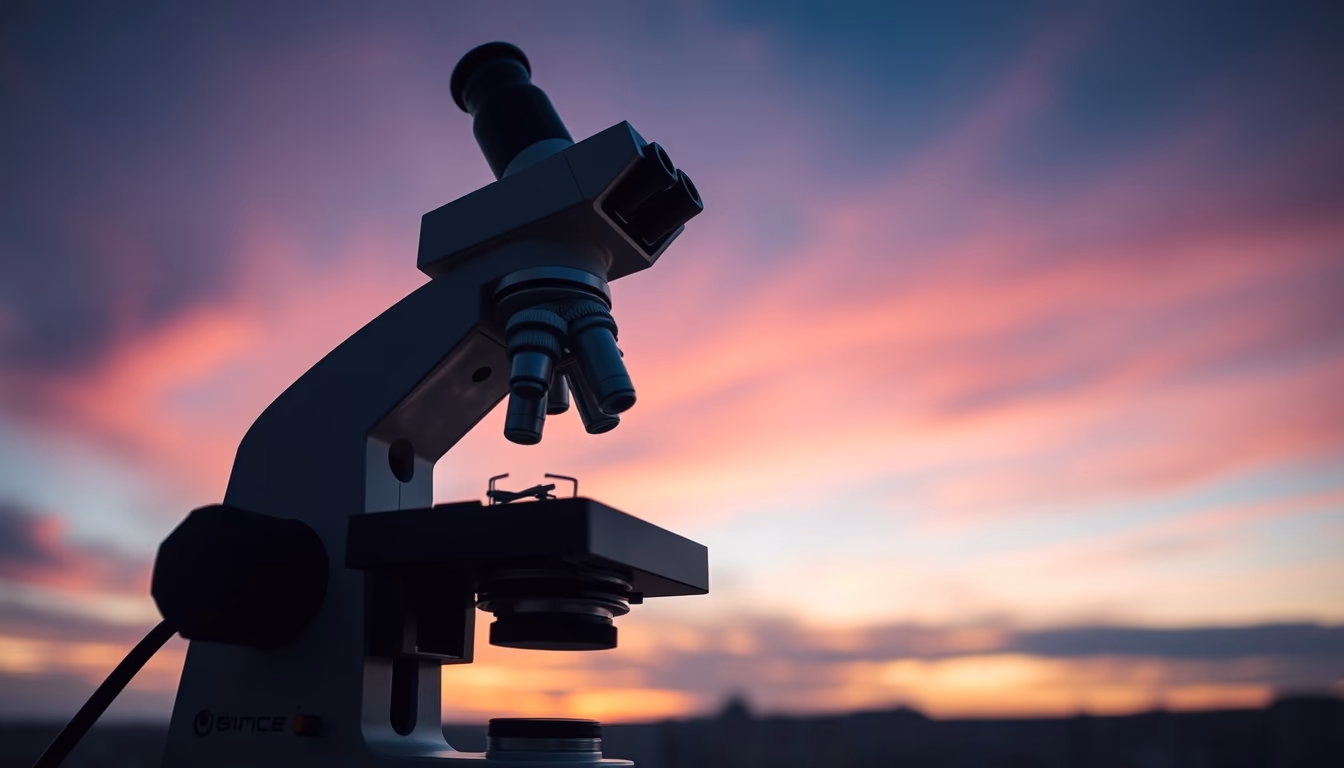 cell division microscope in editorial style