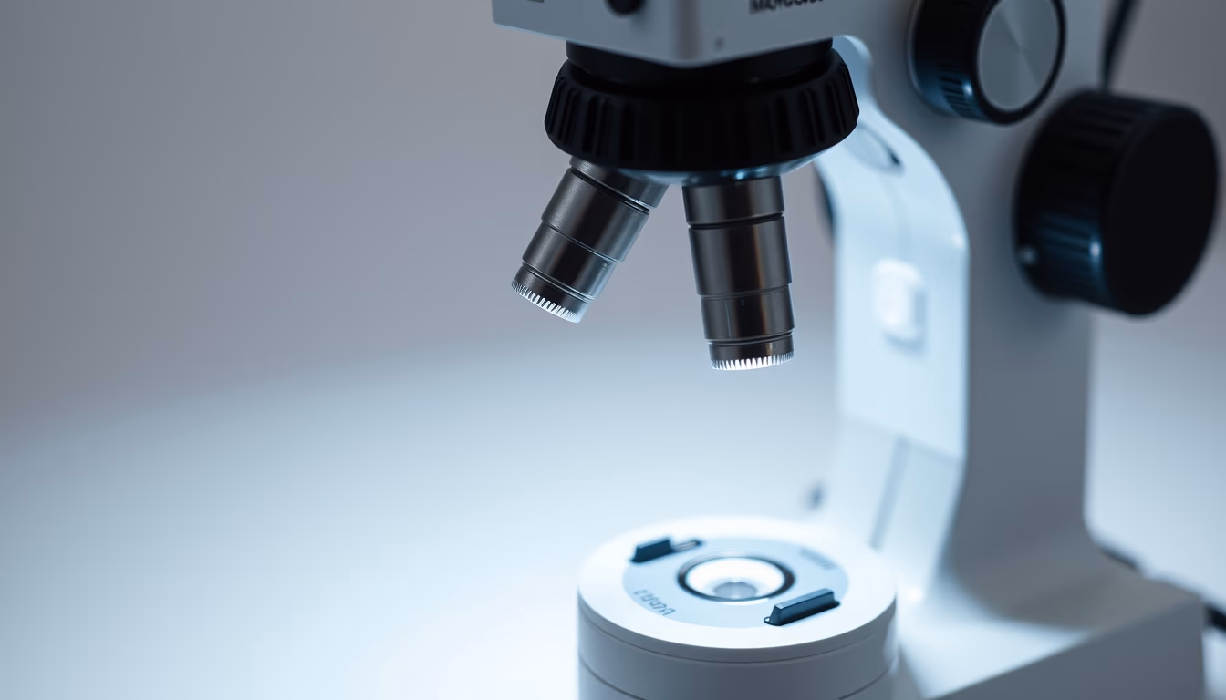 cell division microscope in editorial style