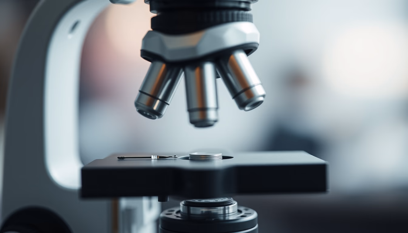 cell division microscope in editorial style