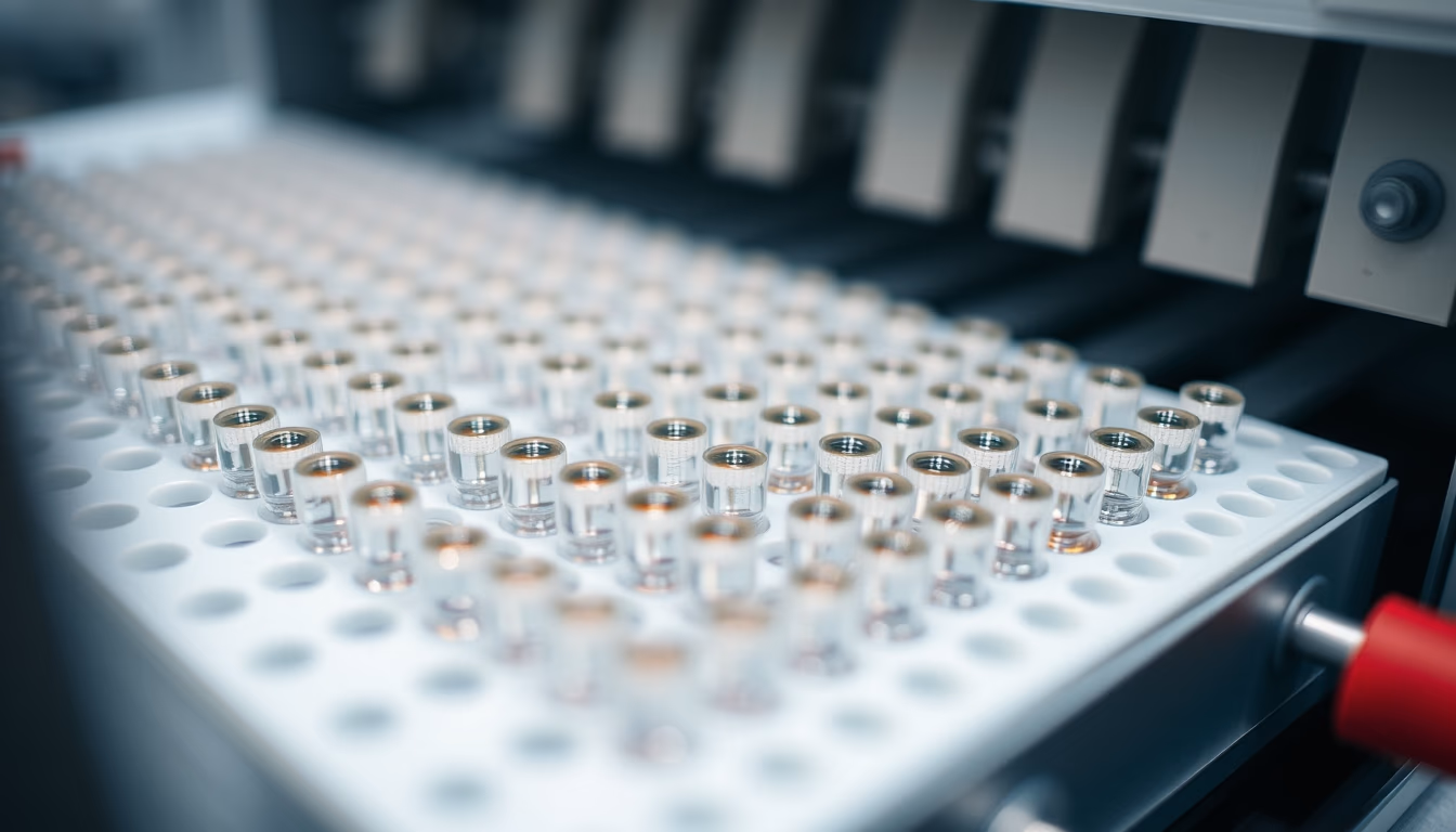 cell sorting facs machine in editorial style