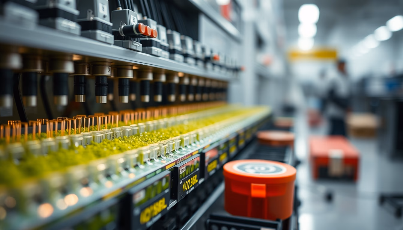 cell sorting facs machine in editorial style