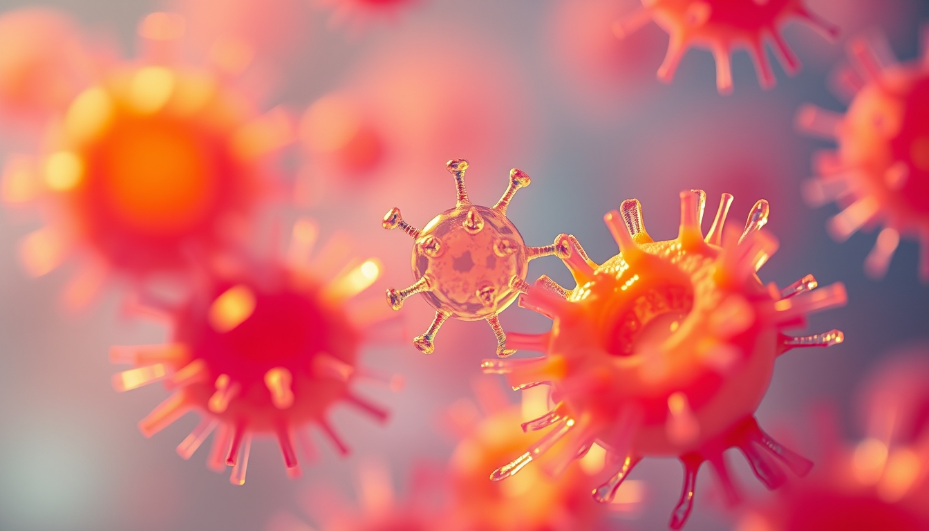 cells under microscope in editorial style