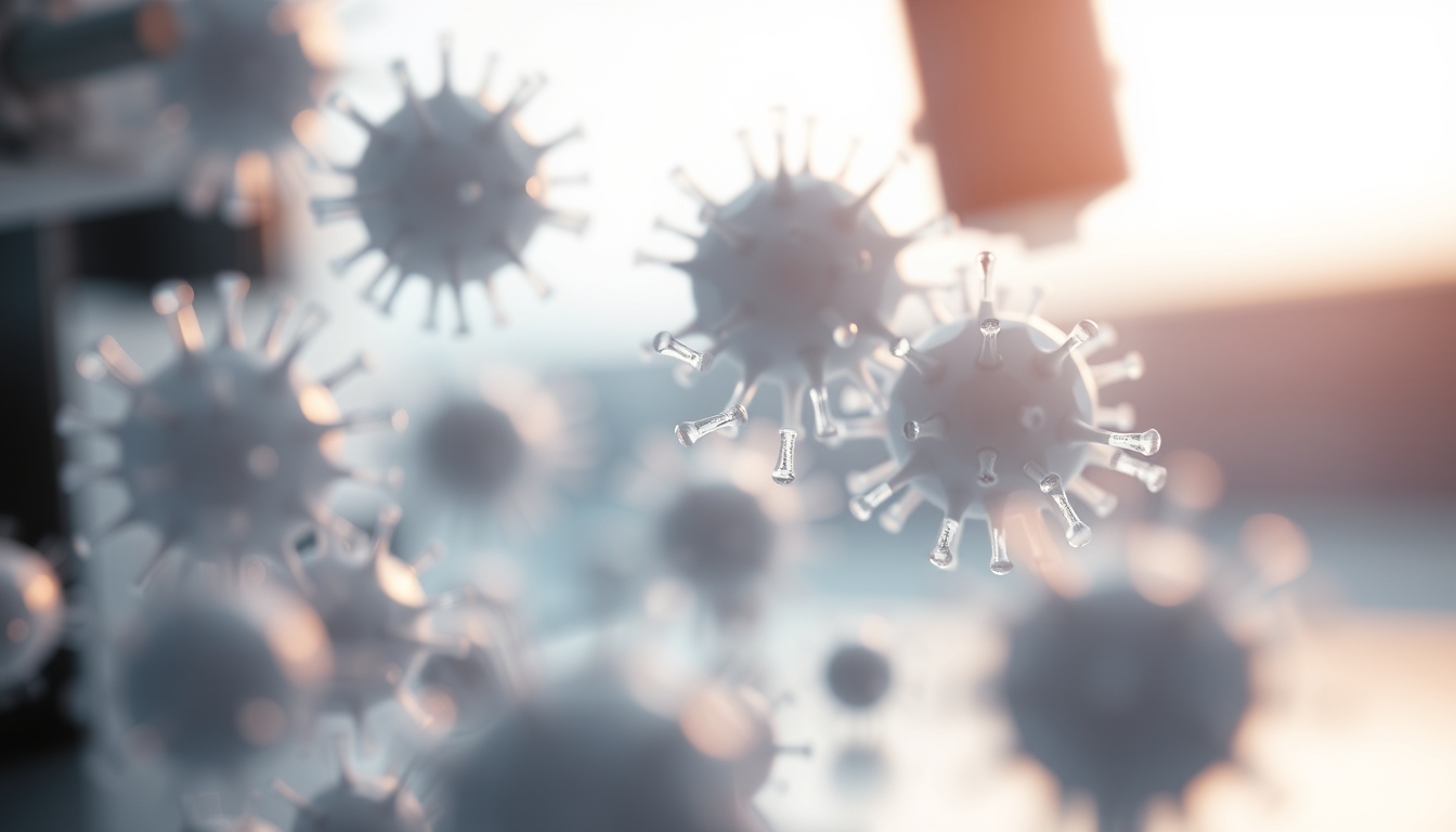 cells under microscope in editorial style