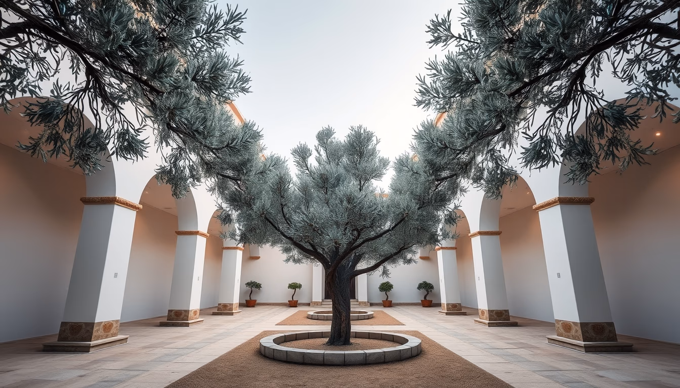 centenary olive tree spain in editorial style