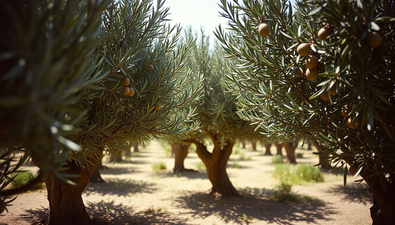 centenary olive tree spain in editorial style