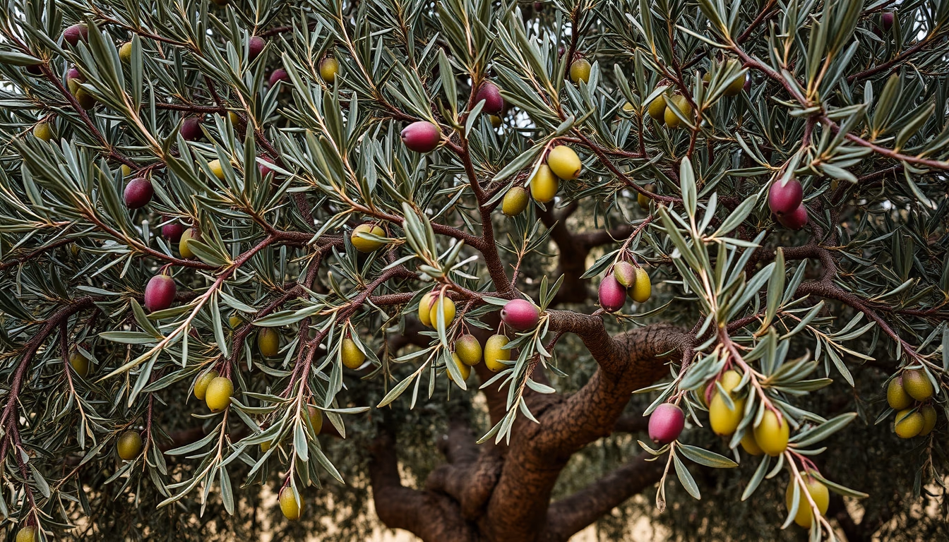 centenary olive tree spain in editorial style