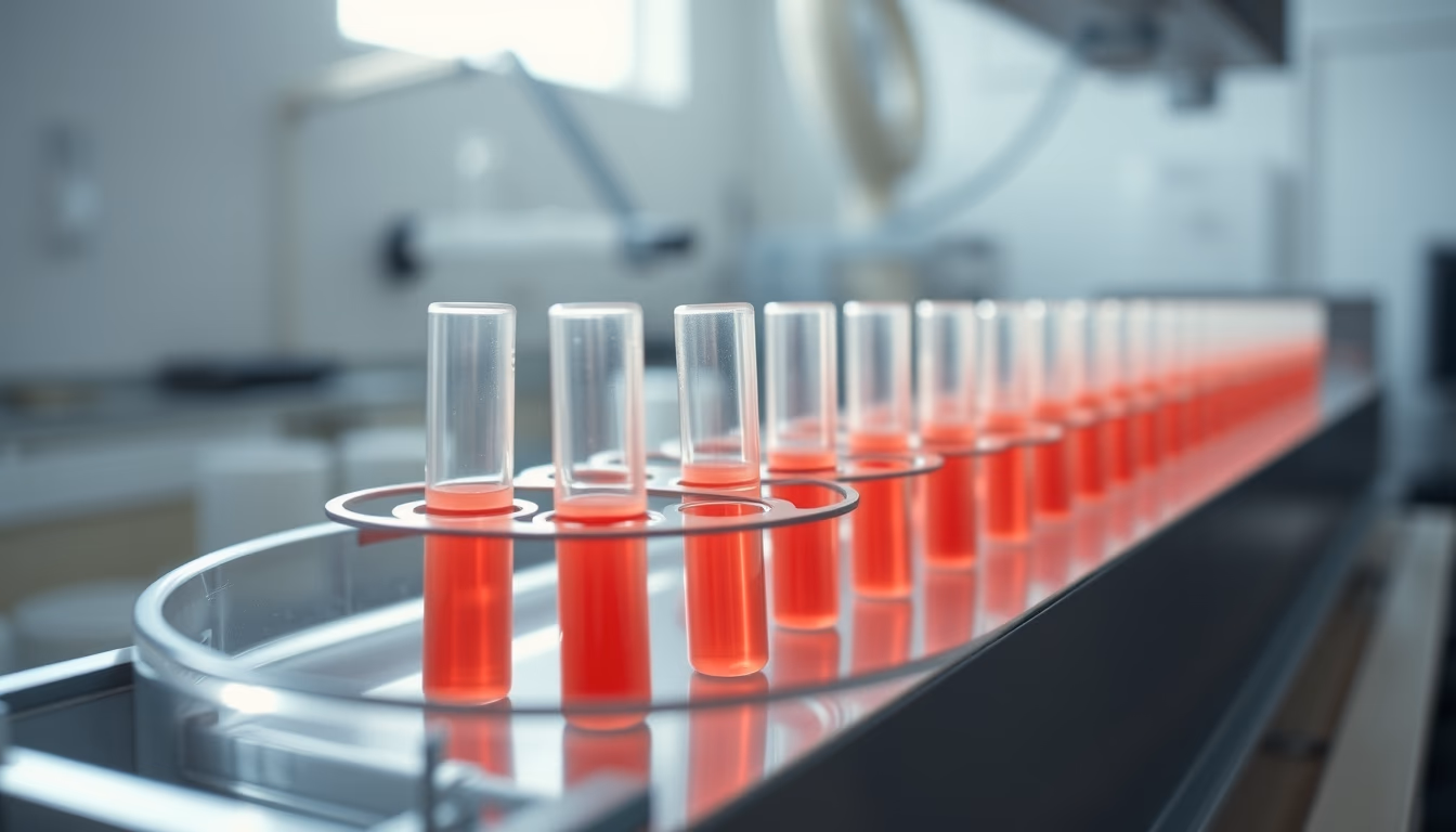 centrifuge tubes spinning in editorial style