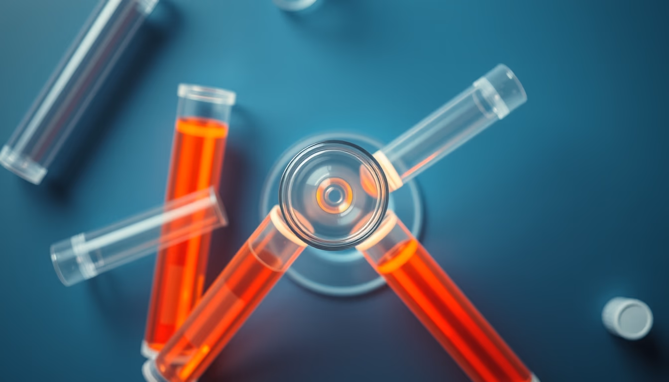 centrifuge tubes spinning in editorial style