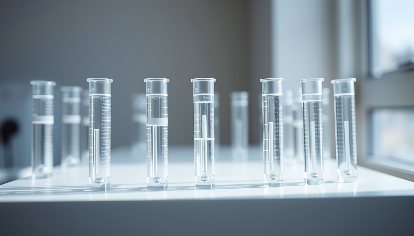 centrifuge tubes spinning in editorial style