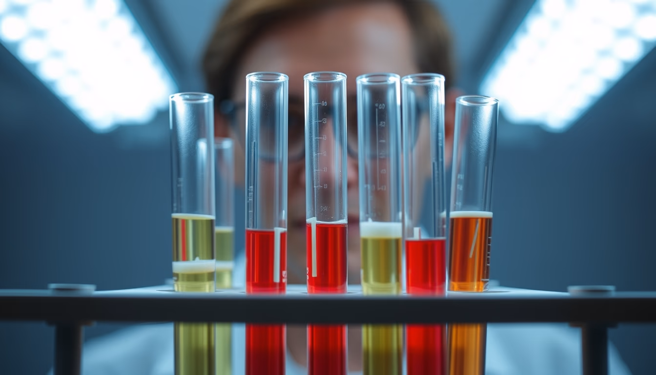 centrifuge tubes spinning in editorial style