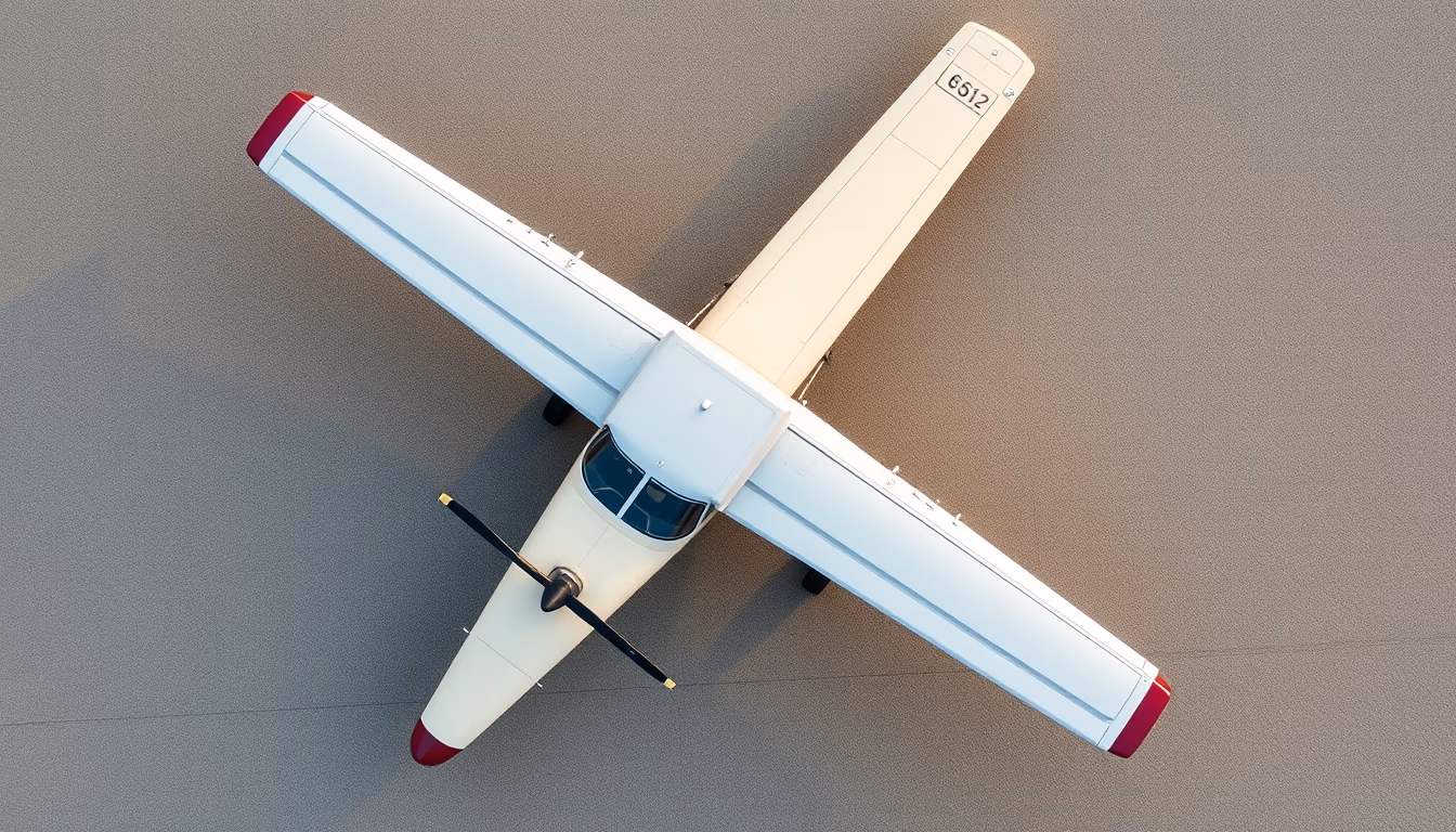 cessna 172 prop plane in editorial style