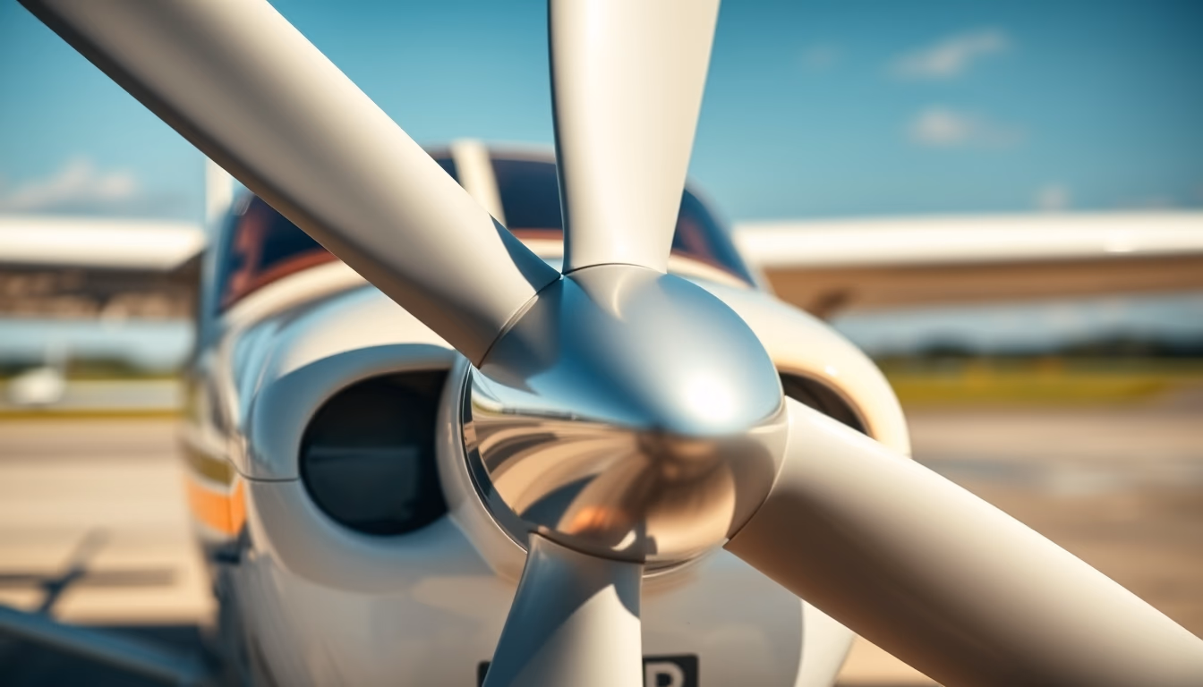 cessna 172 prop plane in editorial style