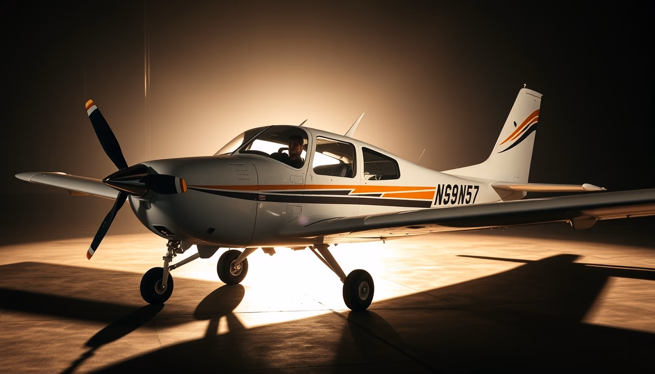 cessna 172 prop plane in editorial style