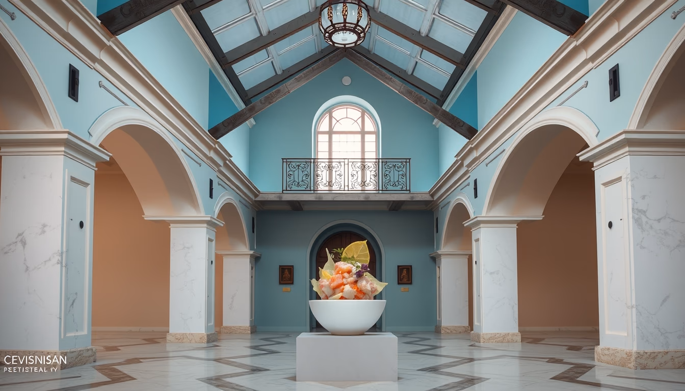 ceviche peruvian fresh in editorial style