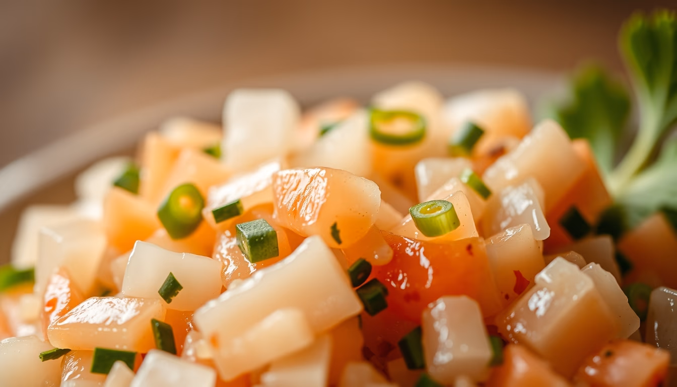 ceviche peruvian fresh in editorial style