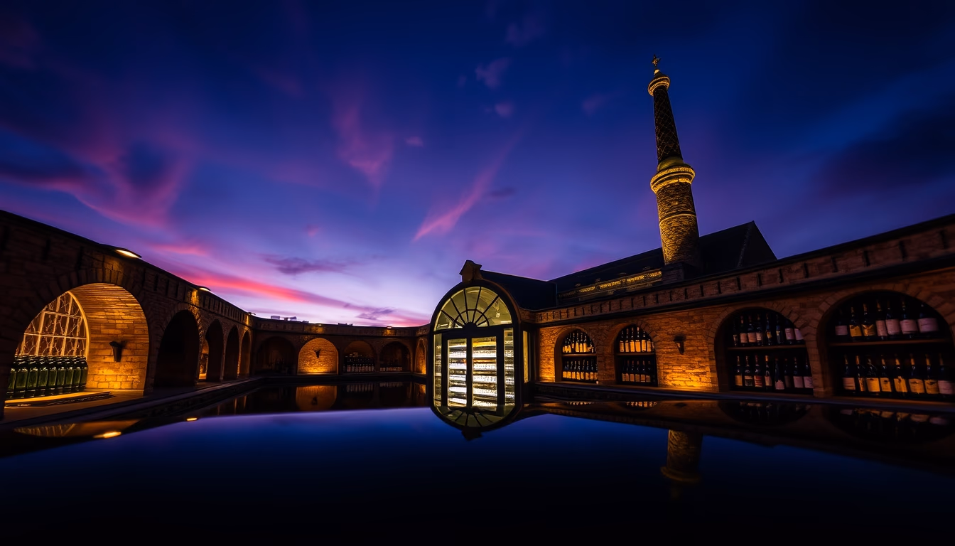 champagne cellar reims in editorial style