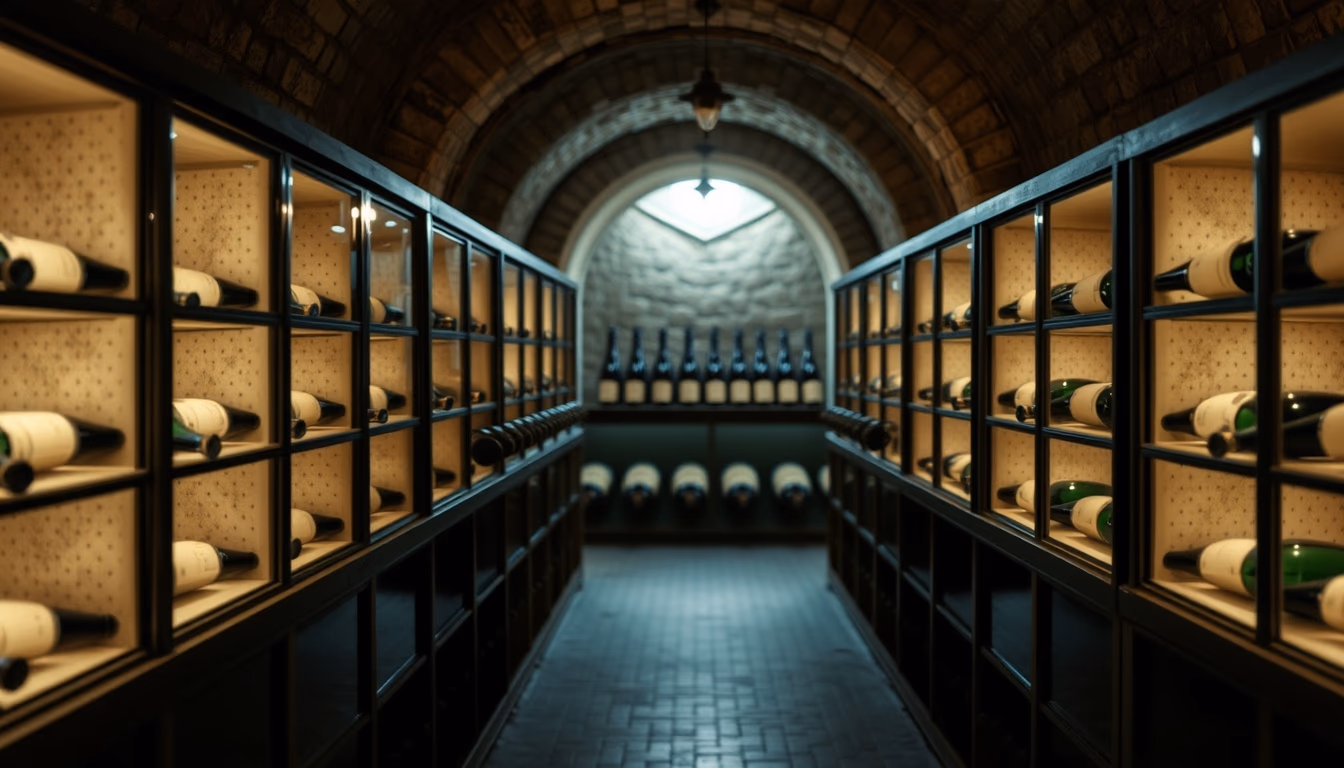 champagne cellar reims in editorial style