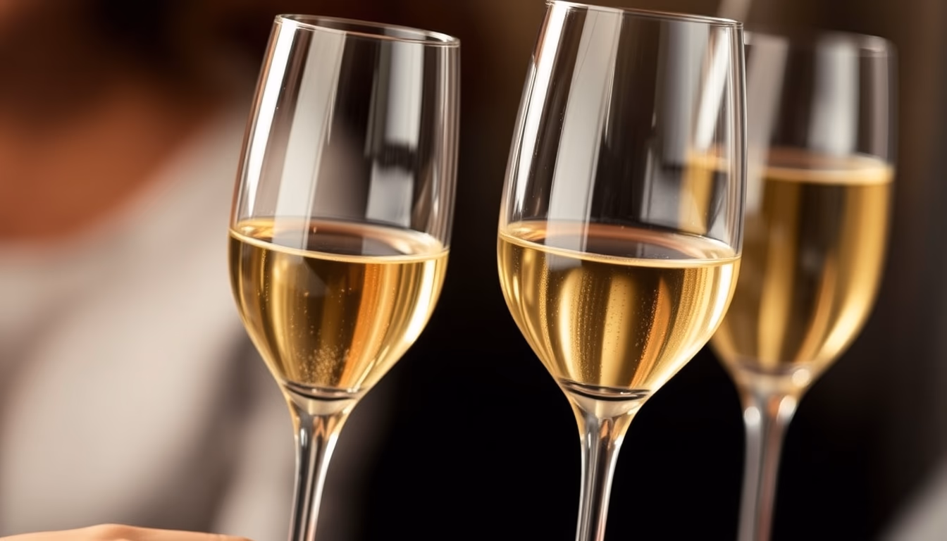 champagne flutes toast in editorial style