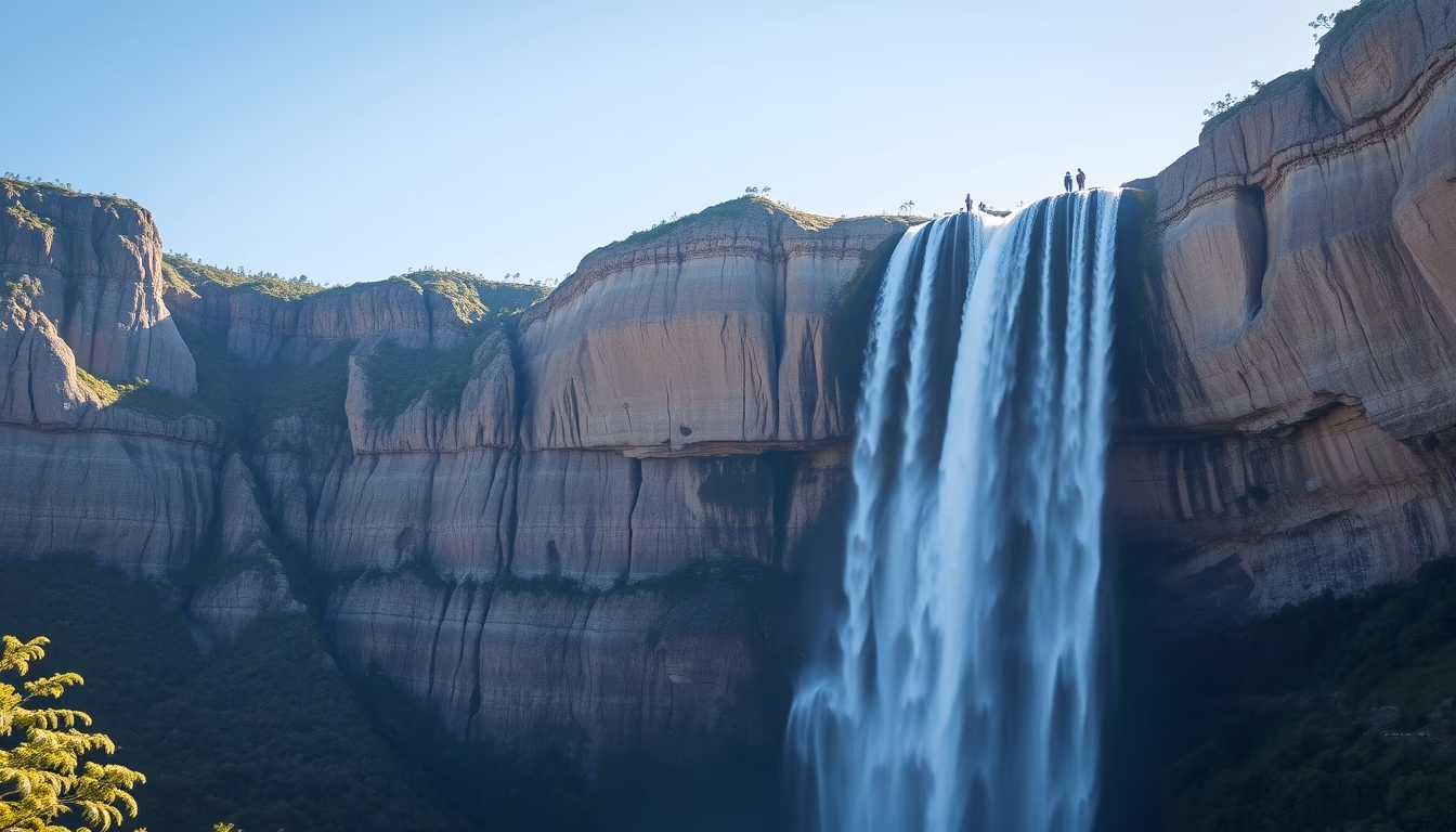 Chapada diamantina waterfall em estilo editorial