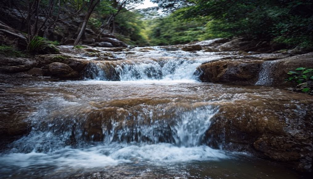 chapada diamantina waterfall in editorial style