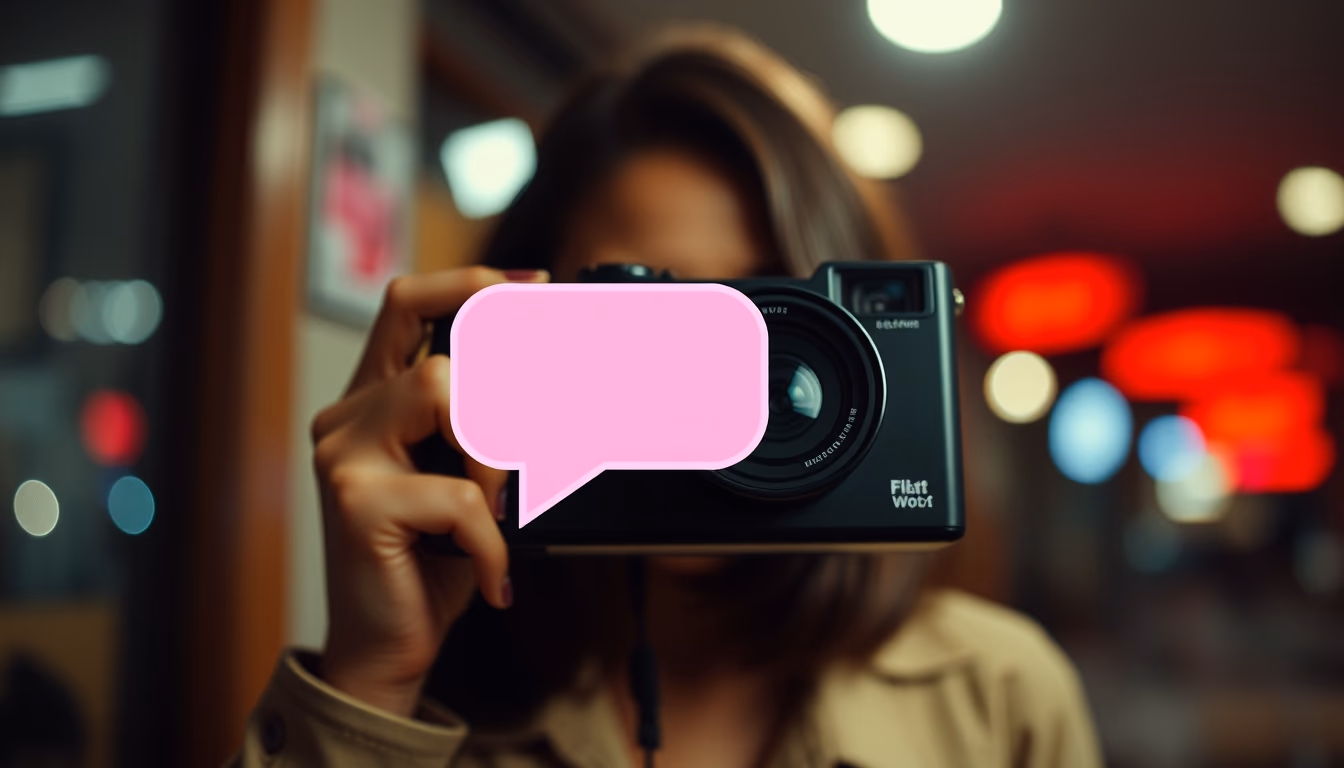 chat bubble notification in editorial style