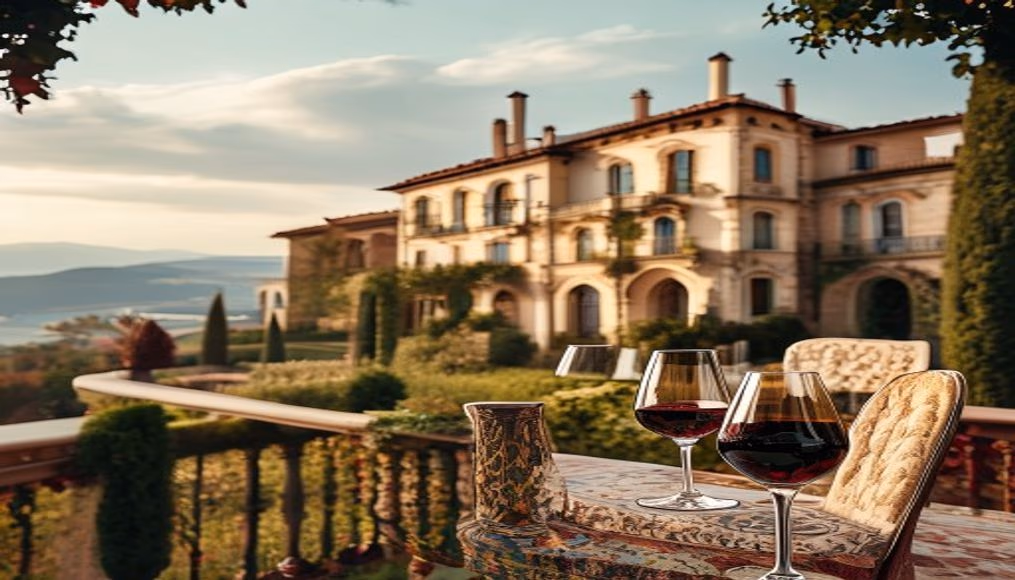 chateau lafite rothschild 1982 in luxury editorial photography