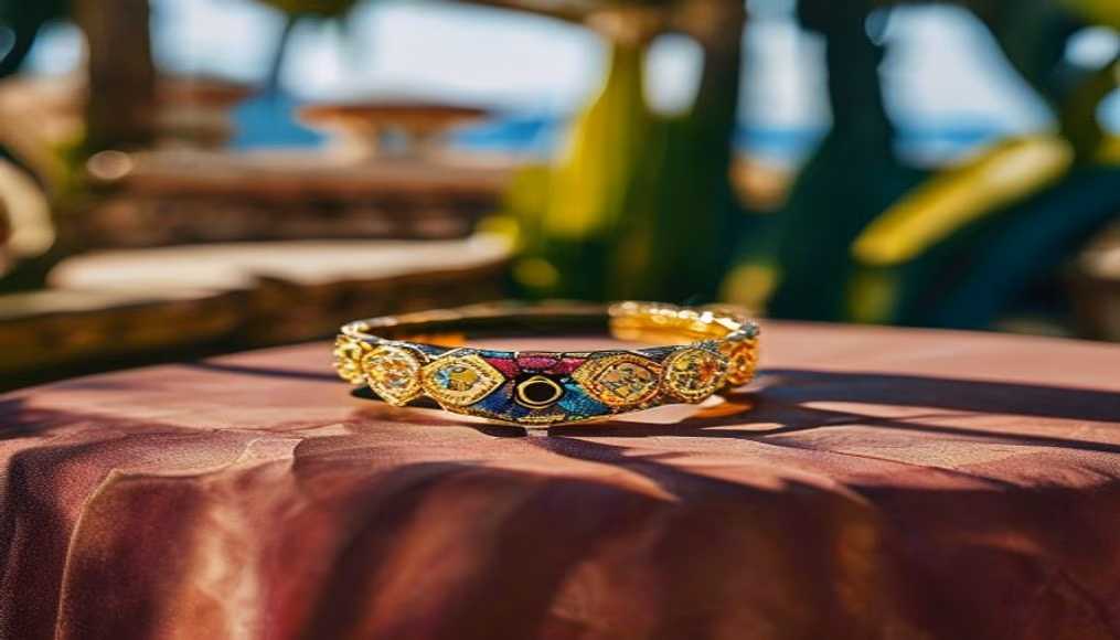 chaumet bee bracelet hexagon in luxury editorial photography