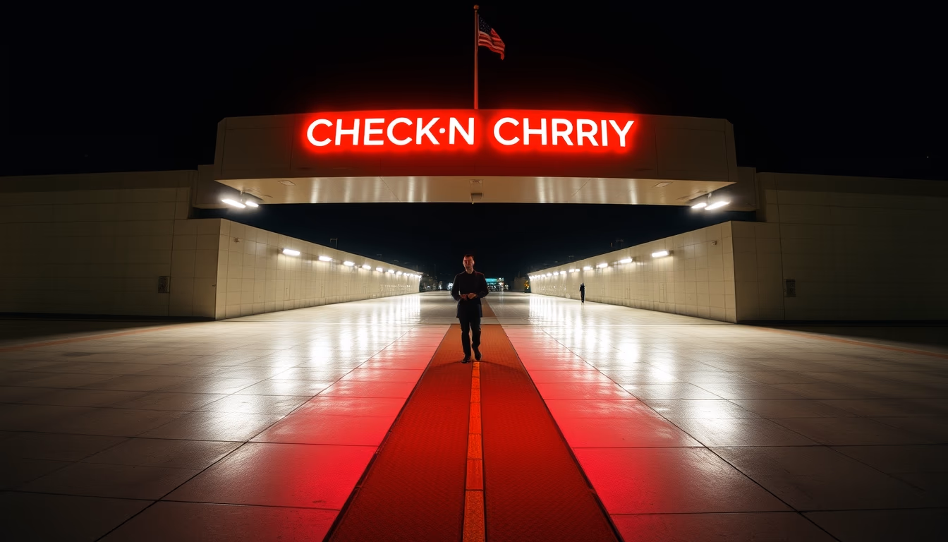 check point charlie in editorial style