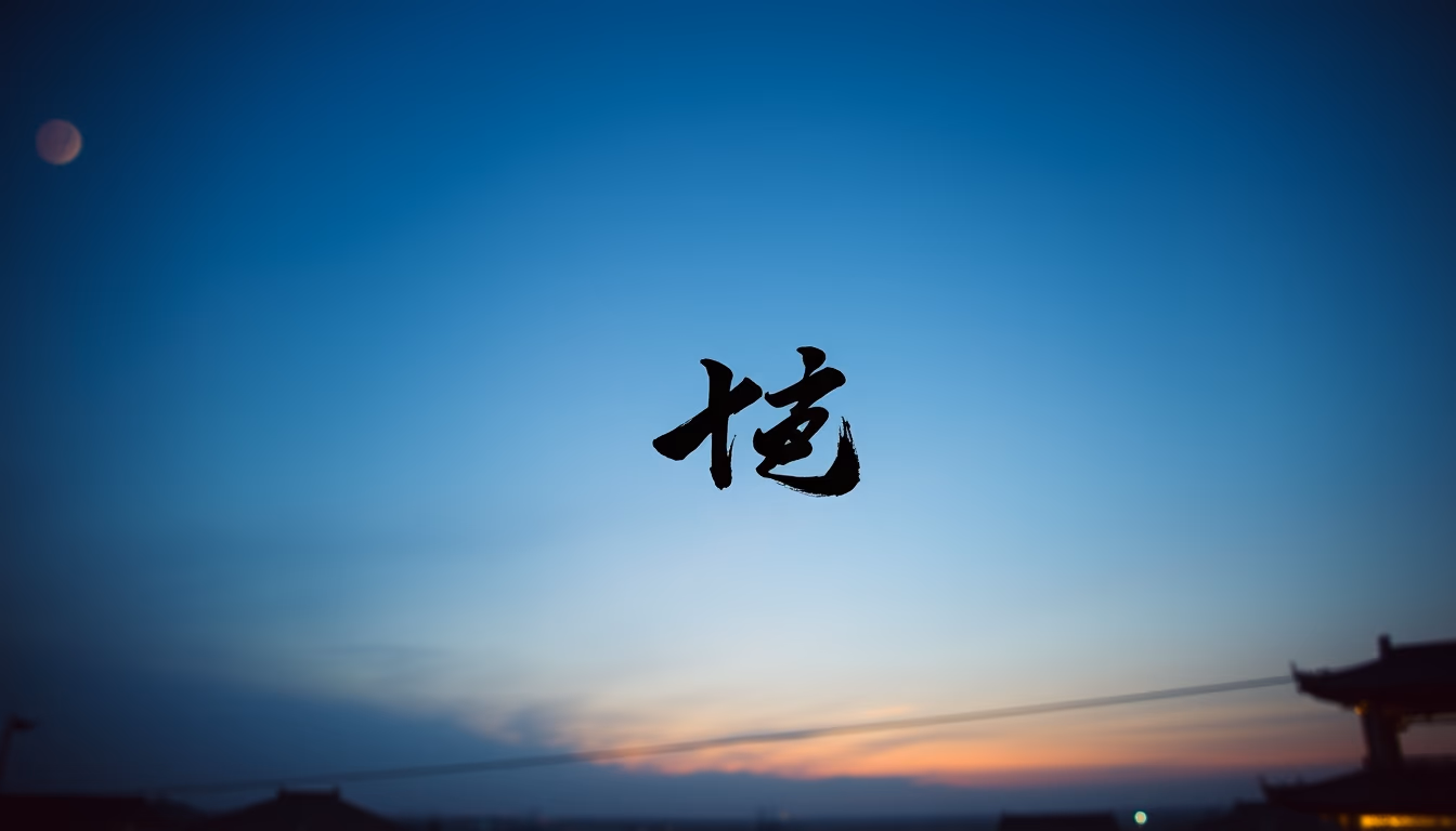 chinese calligraphy brush stroke in editorial style