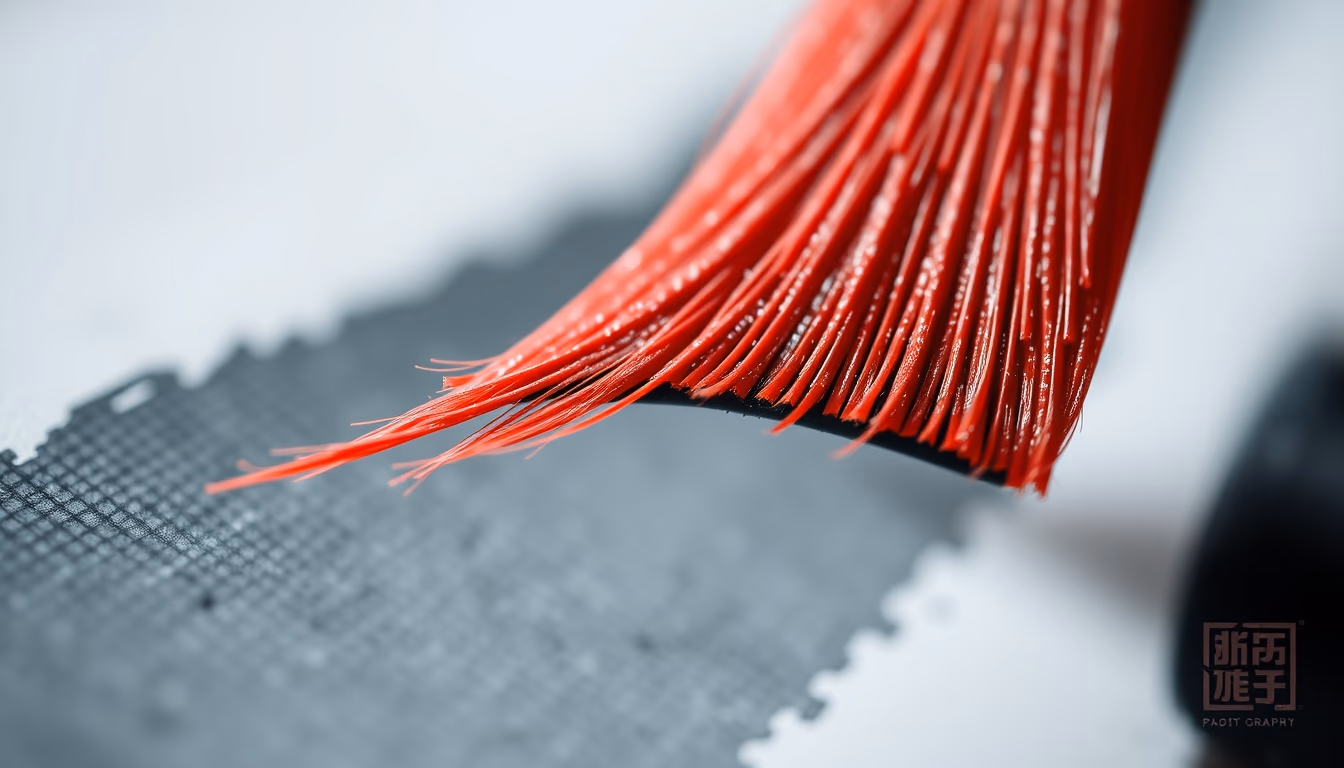 chinese calligraphy brush stroke in editorial style