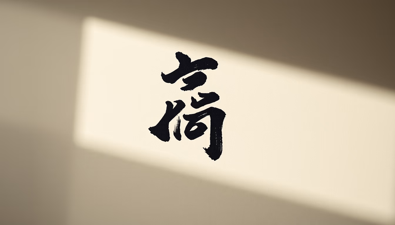 chinese calligraphy brush stroke in editorial style