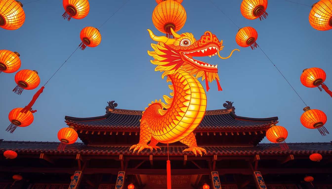 chinese dragon kite long in editorial style