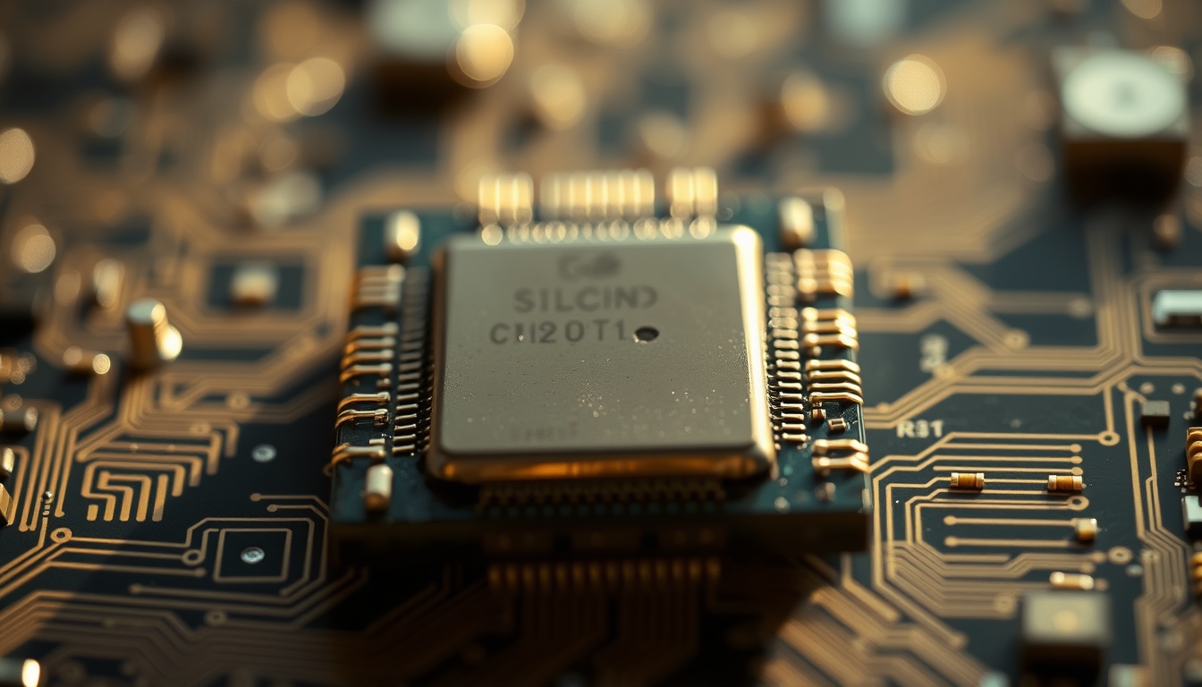 chip die exposed silicon in editorial style