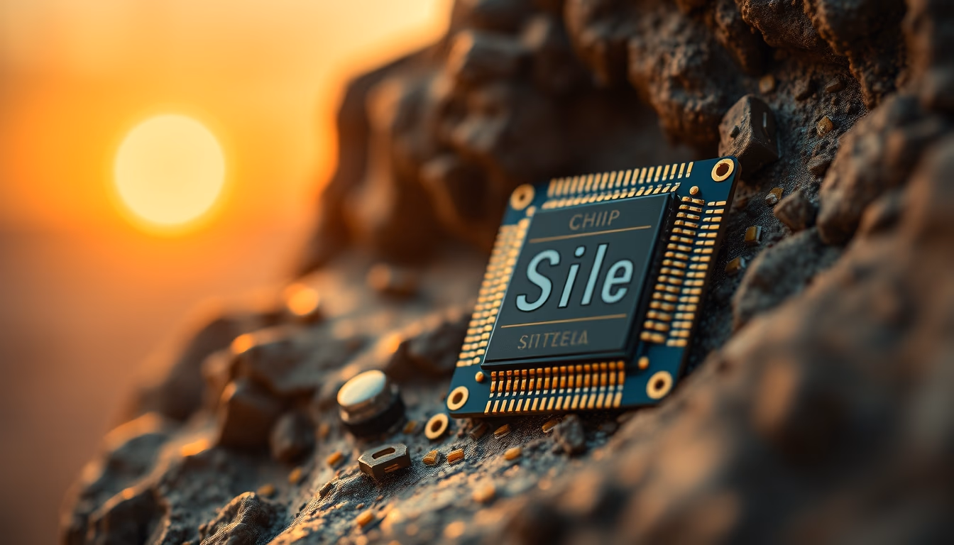 chip die exposed silicon in editorial style