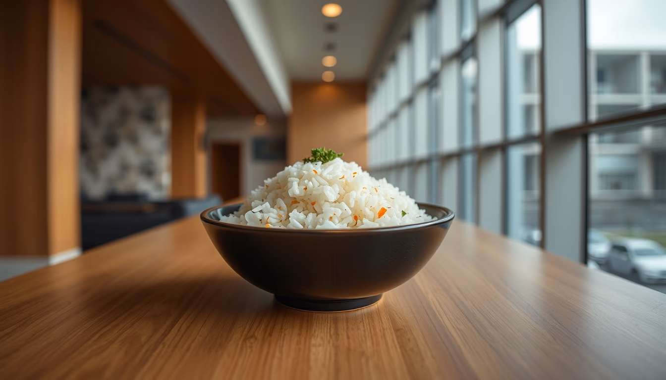 chirashi bowl rice in editorial style
