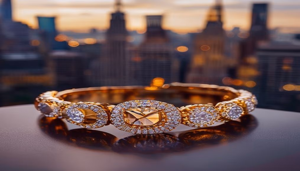 chopard happy diamonds bracelet in luxury editorial photography