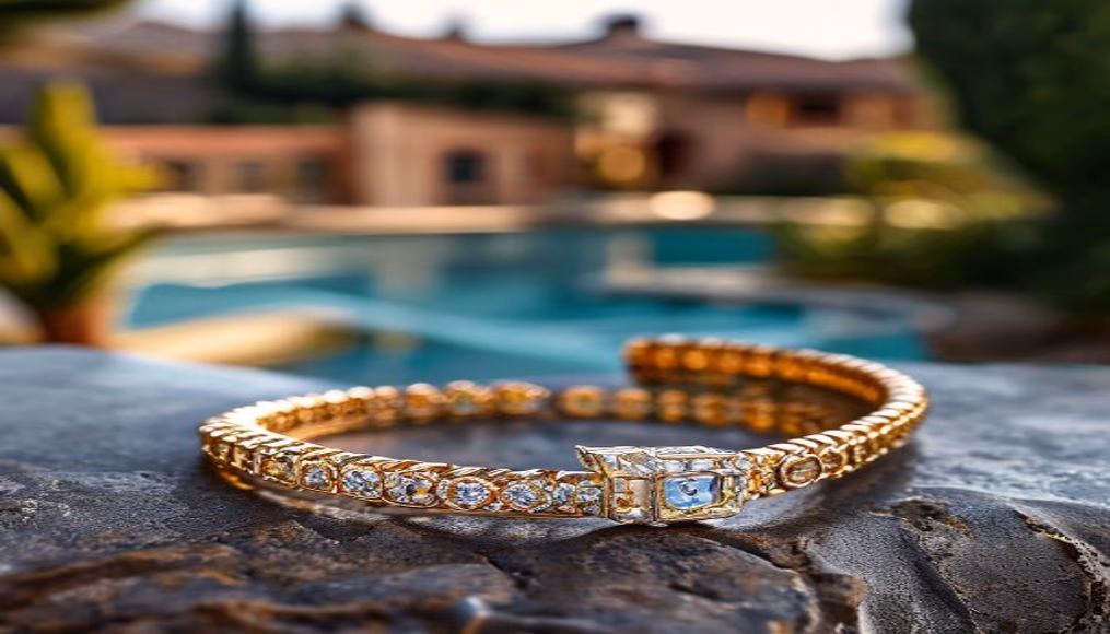 chopard happy diamonds bracelet in luxury editorial photography
