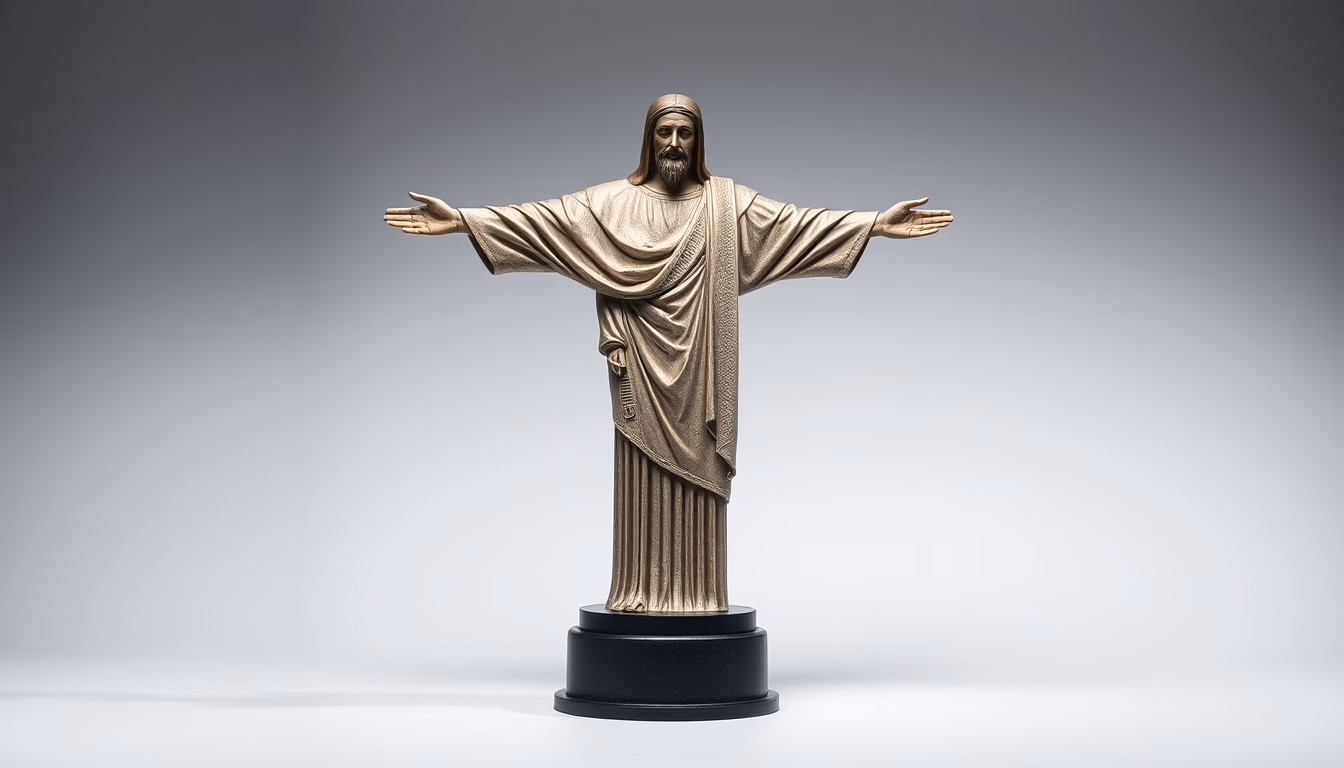 christ redeemer corcovado in editorial style